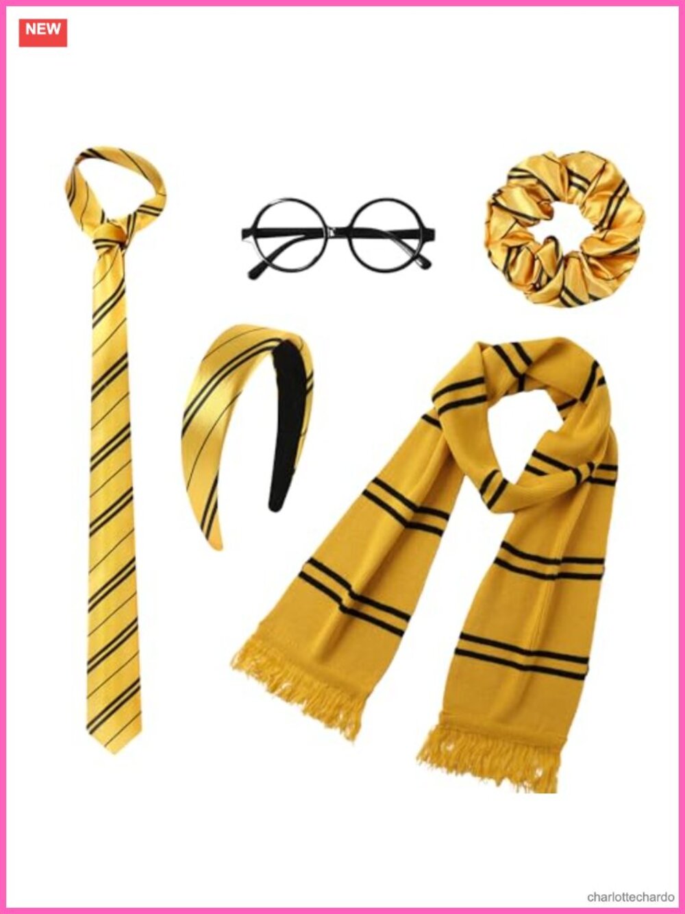 WooHand Wizard Costume Accessories Set Acrylic Satin 5-Piece Cosplay Halloween